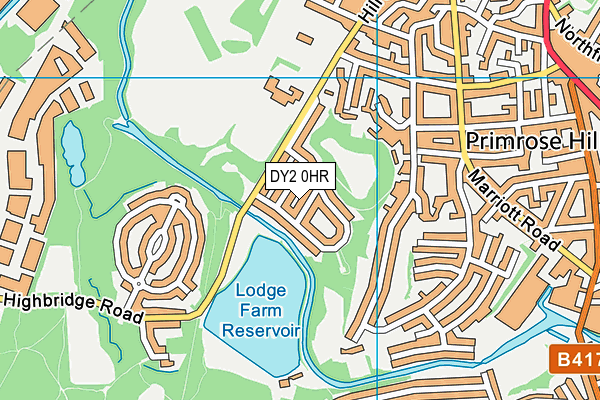 DY2 0HR map - OS VectorMap District (Ordnance Survey)