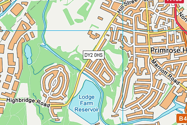 DY2 0HS map - OS VectorMap District (Ordnance Survey)