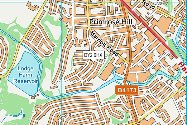 DY2 0HX map - OS VectorMap District (Ordnance Survey)