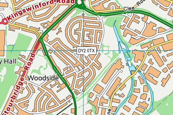 DY2 0TX map - OS VectorMap District (Ordnance Survey)