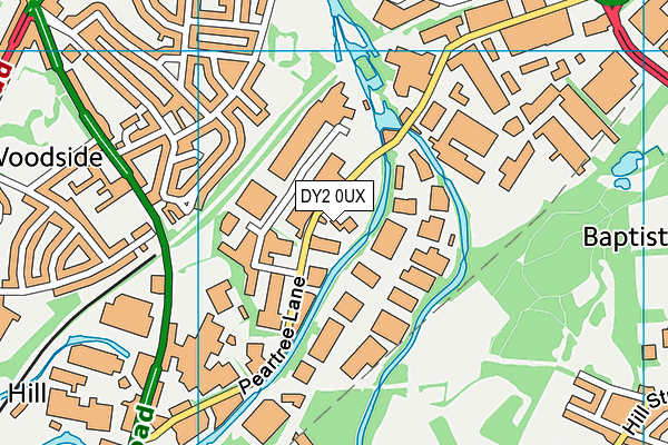 DY2 0UX map - OS VectorMap District (Ordnance Survey)