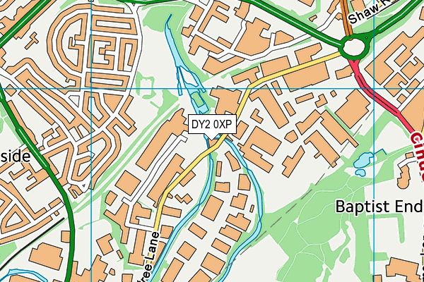 DY2 0XP map - OS VectorMap District (Ordnance Survey)