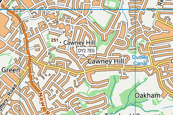 DY2 7ES map - OS VectorMap District (Ordnance Survey)