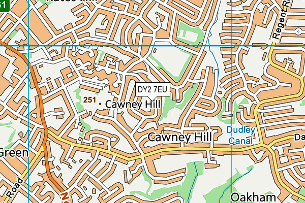 DY2 7EU map - OS VectorMap District (Ordnance Survey)