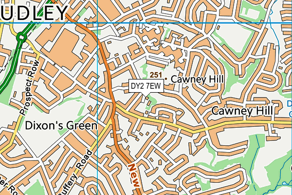 DY2 7EW map - OS VectorMap District (Ordnance Survey)