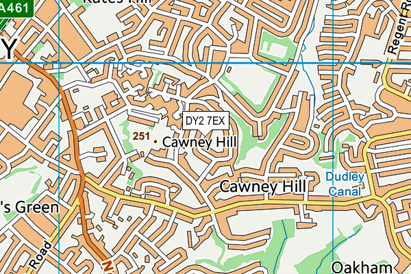DY2 7EX map - OS VectorMap District (Ordnance Survey)