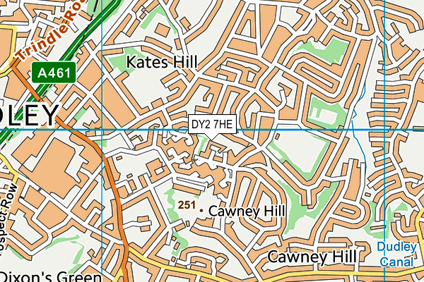 DY2 7HE map - OS VectorMap District (Ordnance Survey)