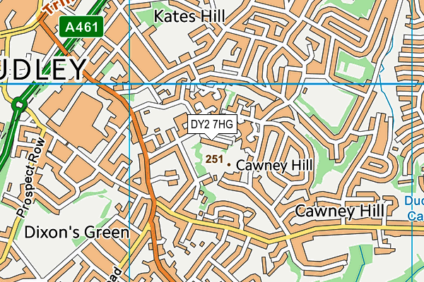 DY2 7HG map - OS VectorMap District (Ordnance Survey)