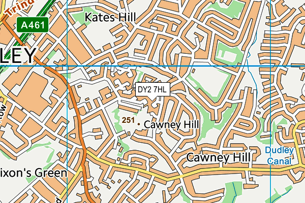 DY2 7HL map - OS VectorMap District (Ordnance Survey)