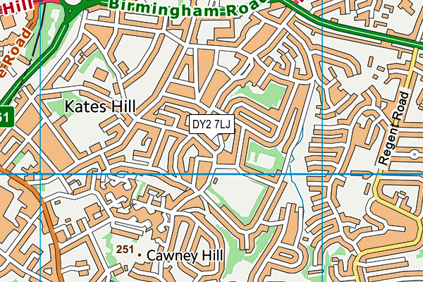 DY2 7LJ map - OS VectorMap District (Ordnance Survey)