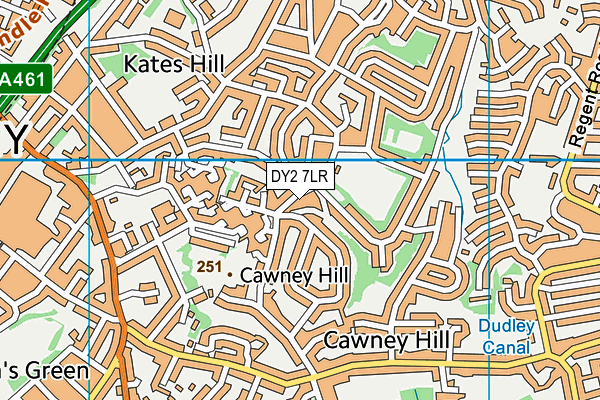 DY2 7LR map - OS VectorMap District (Ordnance Survey)