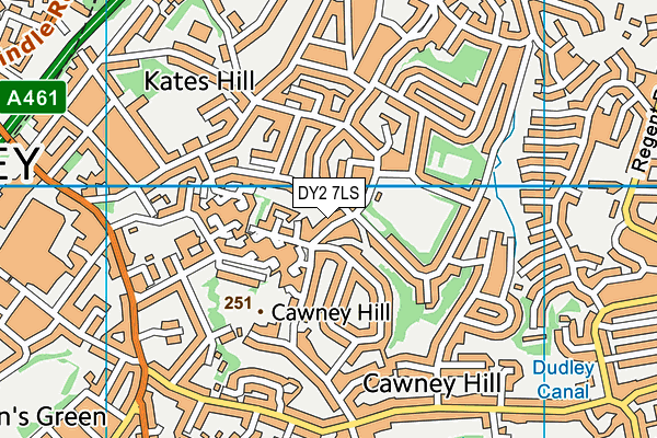 DY2 7LS map - OS VectorMap District (Ordnance Survey)