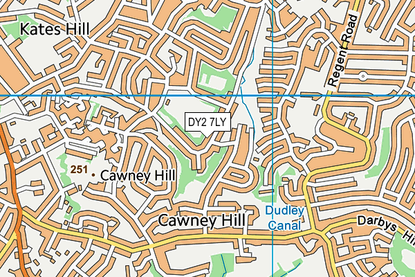 DY2 7LY map - OS VectorMap District (Ordnance Survey)