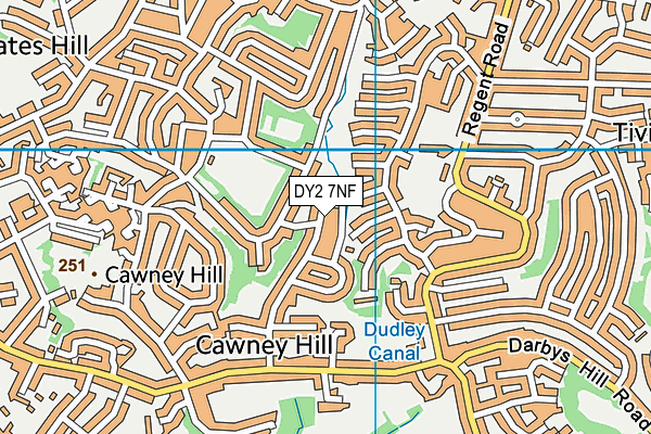 DY2 7NF map - OS VectorMap District (Ordnance Survey)