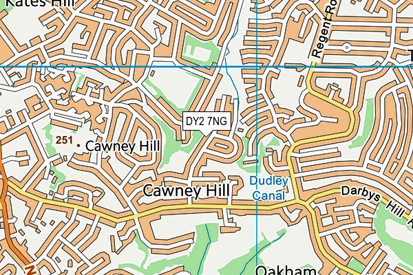 DY2 7NG map - OS VectorMap District (Ordnance Survey)