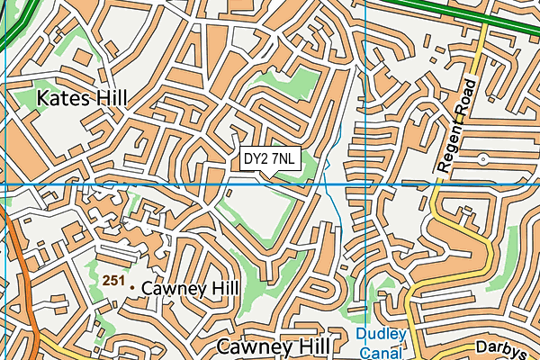 DY2 7NL map - OS VectorMap District (Ordnance Survey)