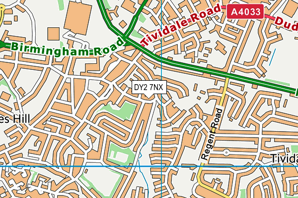DY2 7NX map - OS VectorMap District (Ordnance Survey)