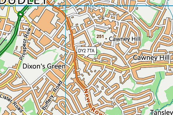 DY2 7TA map - OS VectorMap District (Ordnance Survey)