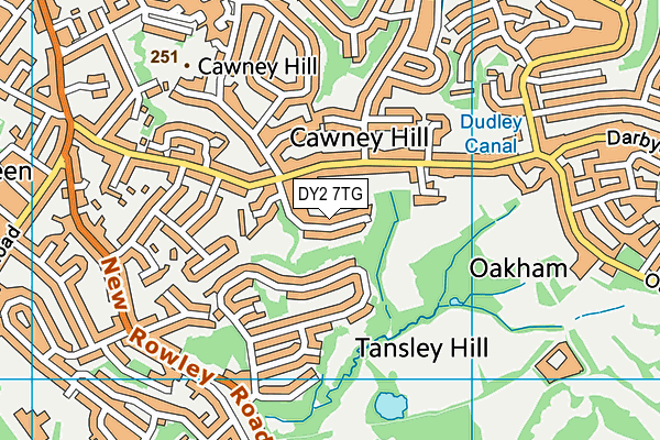 DY2 7TG map - OS VectorMap District (Ordnance Survey)