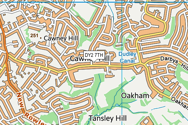 DY2 7TH map - OS VectorMap District (Ordnance Survey)