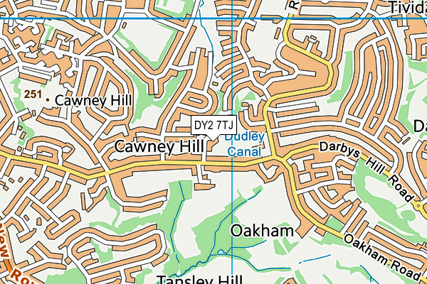 DY2 7TJ map - OS VectorMap District (Ordnance Survey)