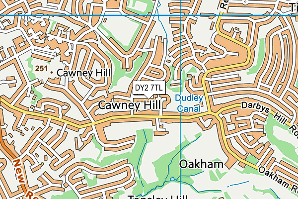 DY2 7TL map - OS VectorMap District (Ordnance Survey)