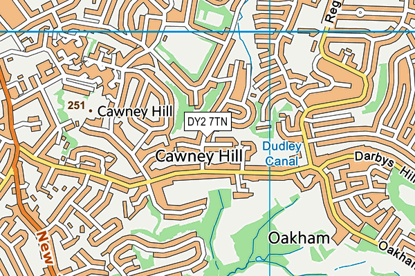 DY2 7TN map - OS VectorMap District (Ordnance Survey)