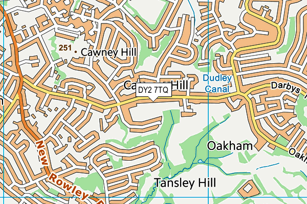 DY2 7TQ map - OS VectorMap District (Ordnance Survey)
