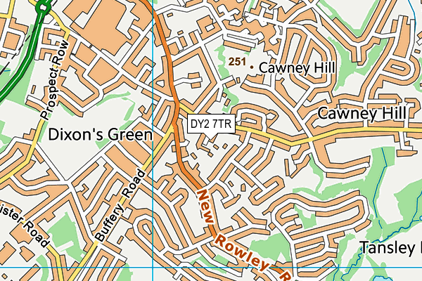DY2 7TR map - OS VectorMap District (Ordnance Survey)
