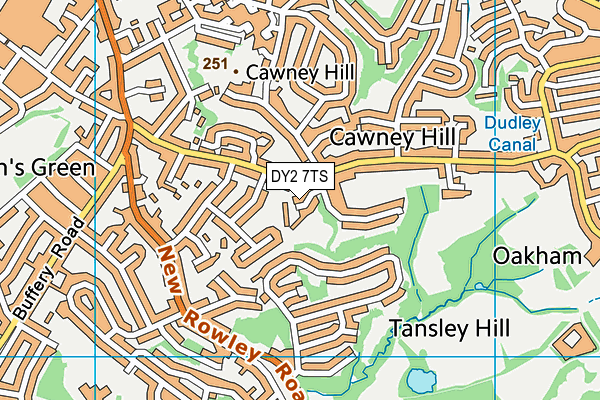 DY2 7TS map - OS VectorMap District (Ordnance Survey)