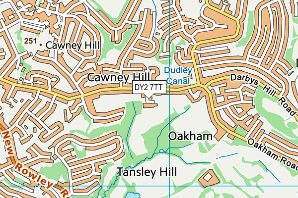 DY2 7TT map - OS VectorMap District (Ordnance Survey)
