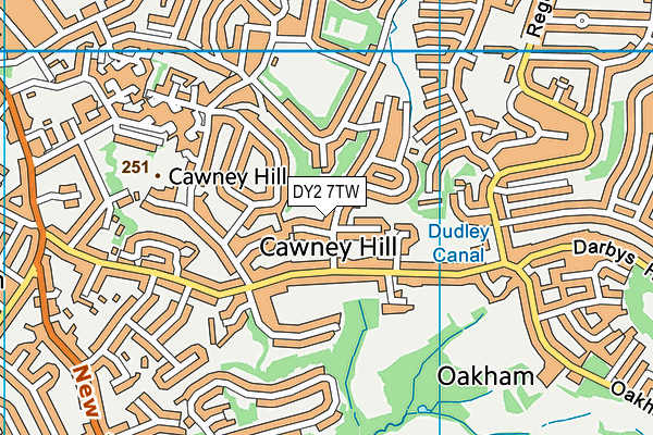 DY2 7TW map - OS VectorMap District (Ordnance Survey)