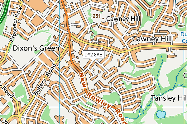 DY2 8AE map - OS VectorMap District (Ordnance Survey)
