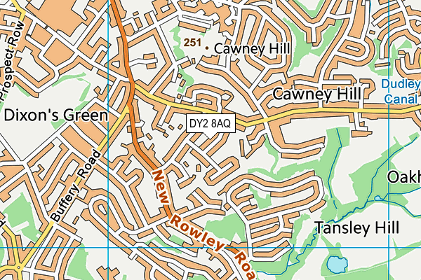DY2 8AQ map - OS VectorMap District (Ordnance Survey)