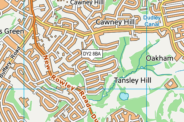 DY2 8BA map - OS VectorMap District (Ordnance Survey)