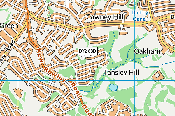 DY2 8BD map - OS VectorMap District (Ordnance Survey)