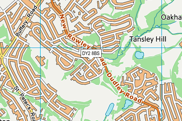 DY2 8BS map - OS VectorMap District (Ordnance Survey)