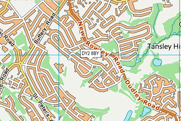 DY2 8BY map - OS VectorMap District (Ordnance Survey)
