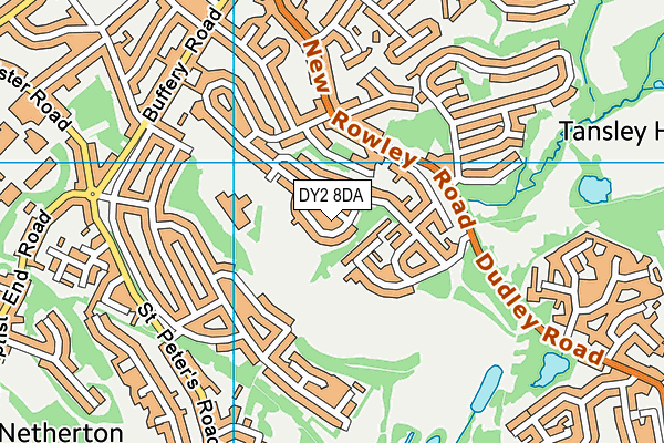 DY2 8DA map - OS VectorMap District (Ordnance Survey)