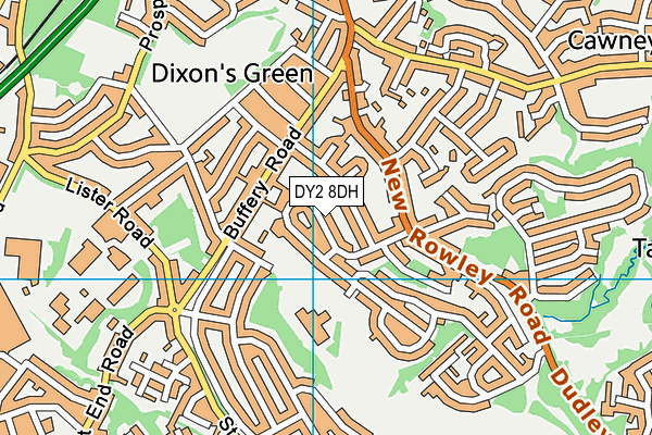 DY2 8DH map - OS VectorMap District (Ordnance Survey)
