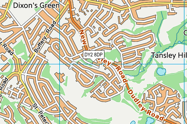 DY2 8DP map - OS VectorMap District (Ordnance Survey)