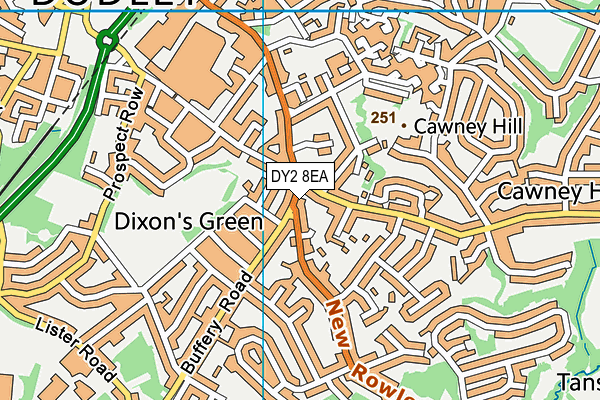 DY2 8EA map - OS VectorMap District (Ordnance Survey)