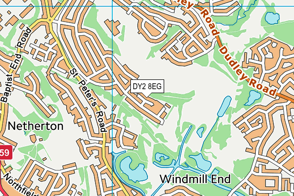 DY2 8EG map - OS VectorMap District (Ordnance Survey)