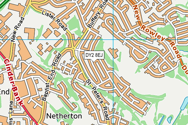 DY2 8EJ map - OS VectorMap District (Ordnance Survey)