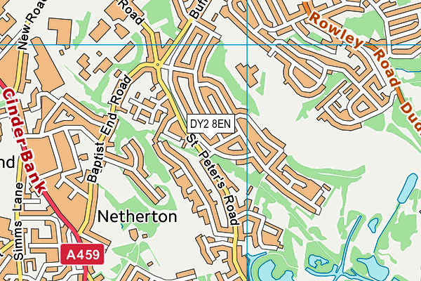 DY2 8EN map - OS VectorMap District (Ordnance Survey)