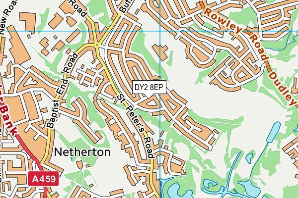 DY2 8EP map - OS VectorMap District (Ordnance Survey)
