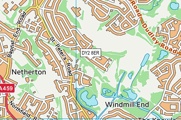 DY2 8ER map - OS VectorMap District (Ordnance Survey)
