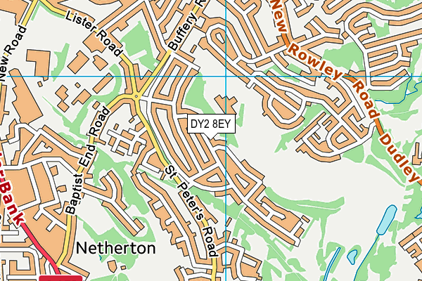 DY2 8EY map - OS VectorMap District (Ordnance Survey)