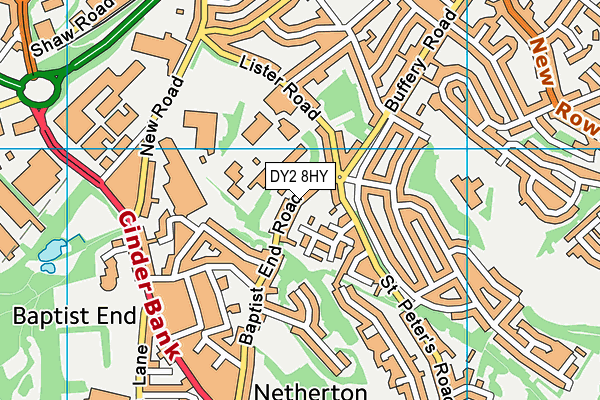 DY2 8HY map - OS VectorMap District (Ordnance Survey)