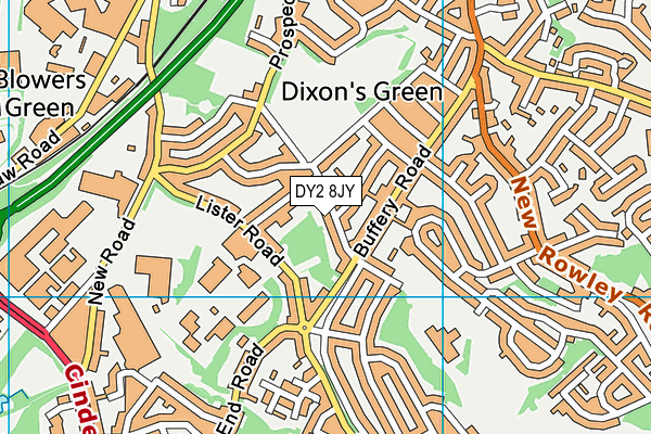 DY2 8JY map - OS VectorMap District (Ordnance Survey)